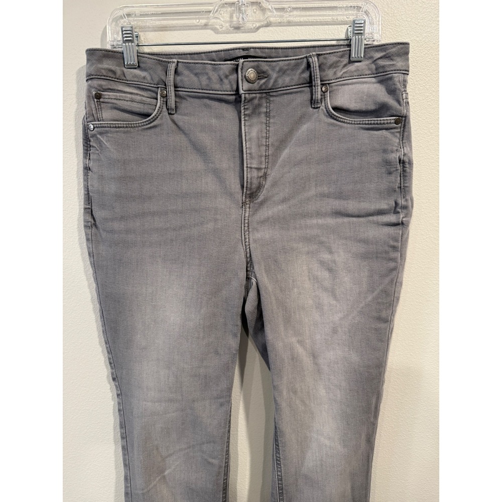 Simply Vera Vera Wang High‎ Rise Skinny Jeans Gray Wash Women's Size 12 - Picture 2 of 10